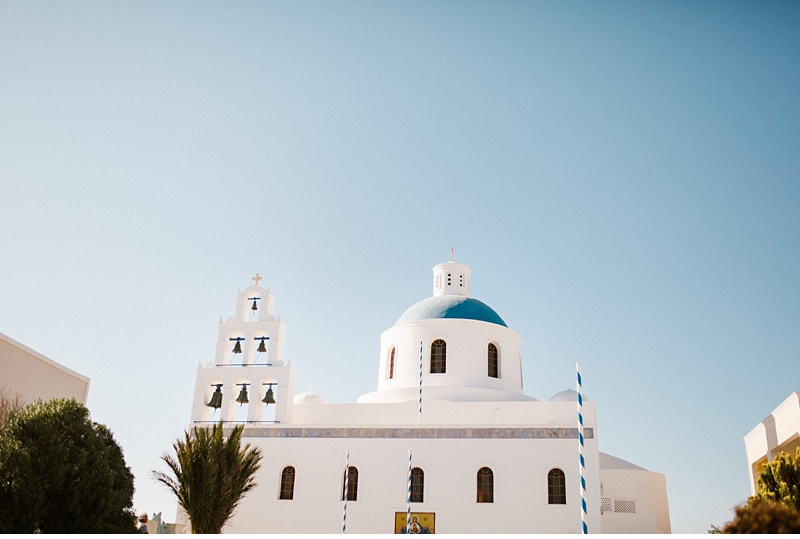 Blue dome churches in Oia, Santorini || Victoria Selman Photographer