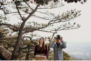 Hipster Mountain Hike Engagement Session with Grandfather's Binoculars || Sugarloaf Mountain, Maryland || Victoria Selman Photographer