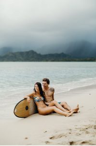 Playful Surf Honeymoon Session in Oahu, Hawaii || Victoria Selman Photographer