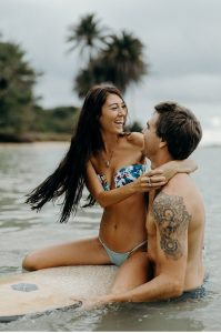 Playful Surf Honeymoon Session in Oahu, Hawaii || Victoria Selman Photographer