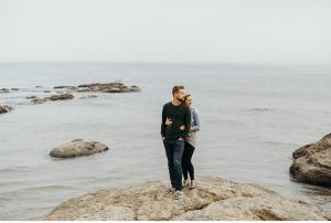 Foggy Oregon Coast Engagement at Cape Kiwanda // Pacific City, OR // Victoria Selman Photographer