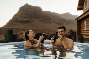 Epic Iceland Proposal In Front Of A Waterfall