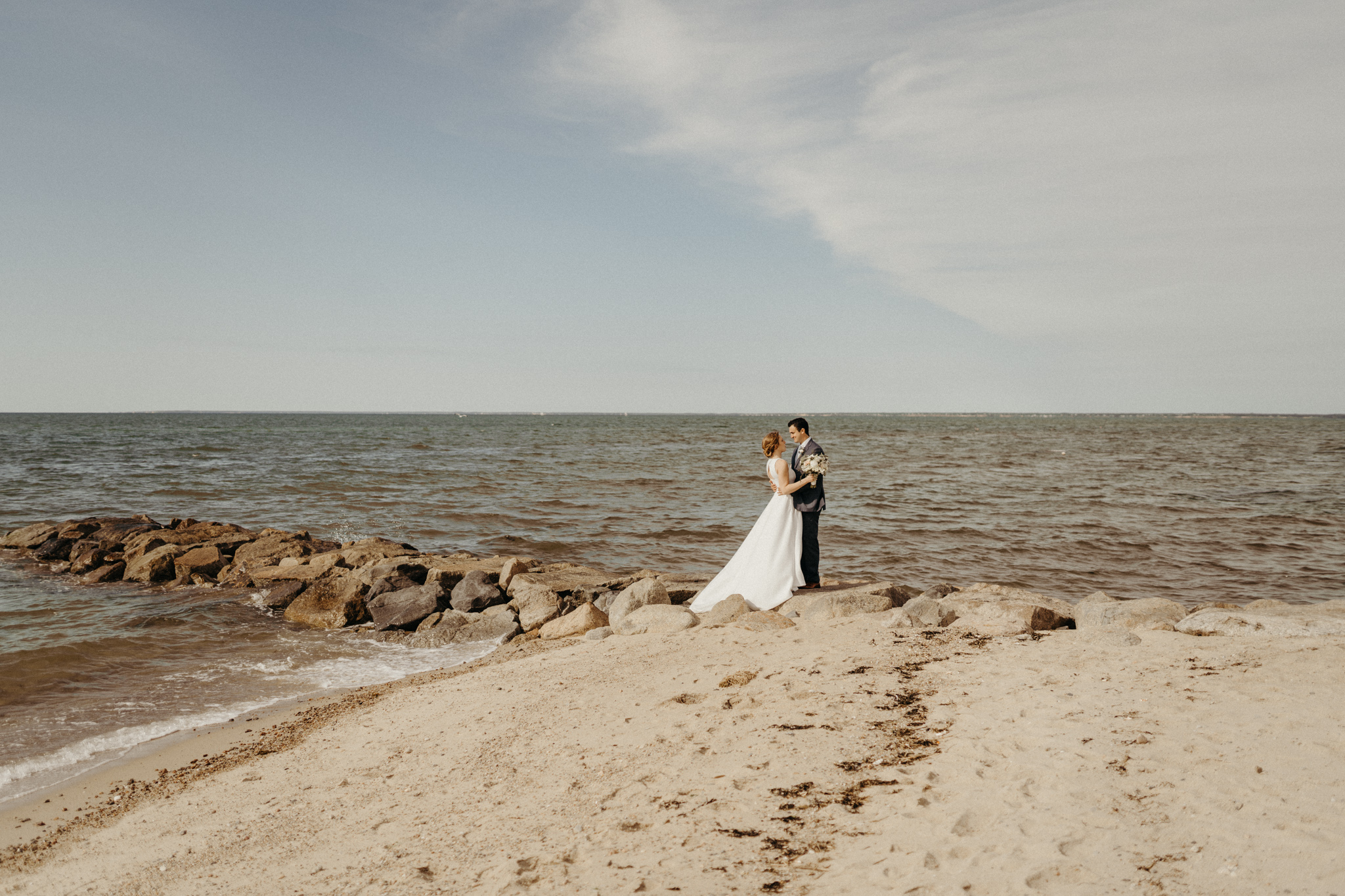 Romantic cape cod micro-wedding on a private beach // massachusetts elopement photographer & venue ideas