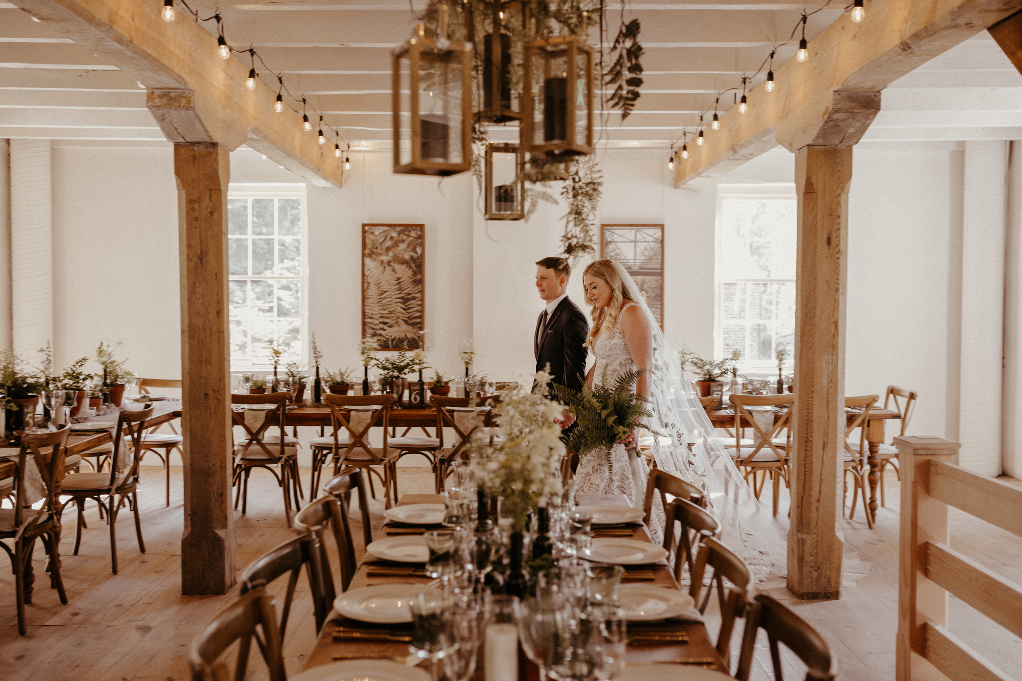 Summer garden party wedding at a restored historic mill with incredible moody details and textures, maryland wedding photographer